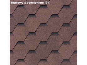 Gont bitumiczny Superglass-HEX brąz z podcieniem (27) paczka 3m2